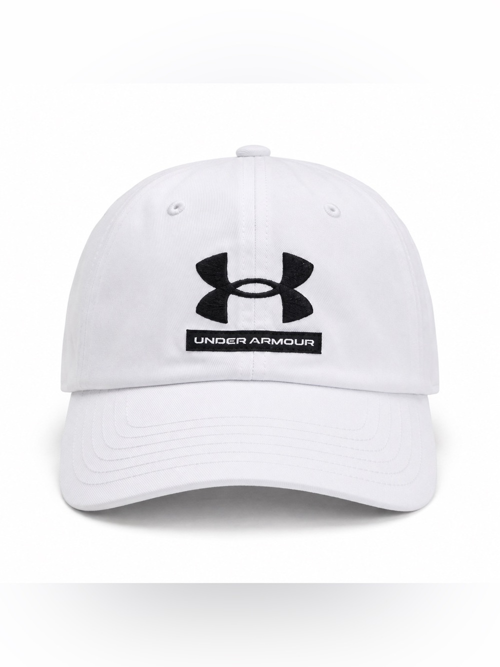 Under Armour White Cap with Black Logo